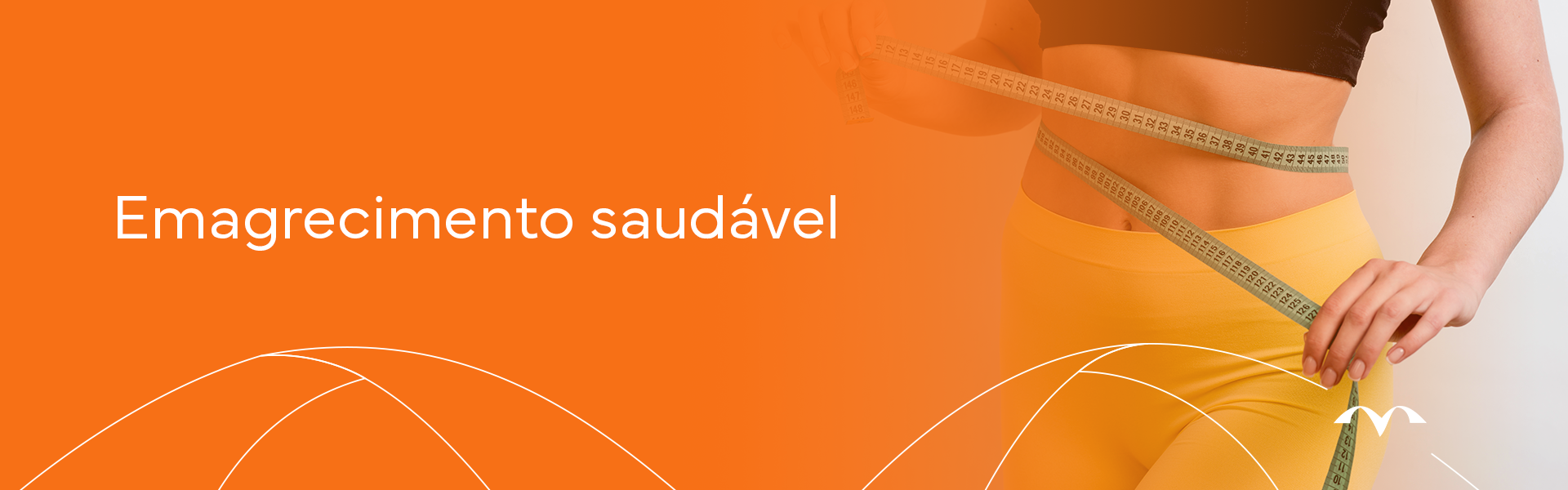 emagrecimento saudável - imagem de mulher usando fita métrica na cintura